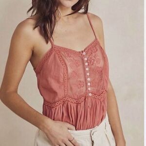 NEW Free People Still the One Bodysuit in Crush Orange.Size XS